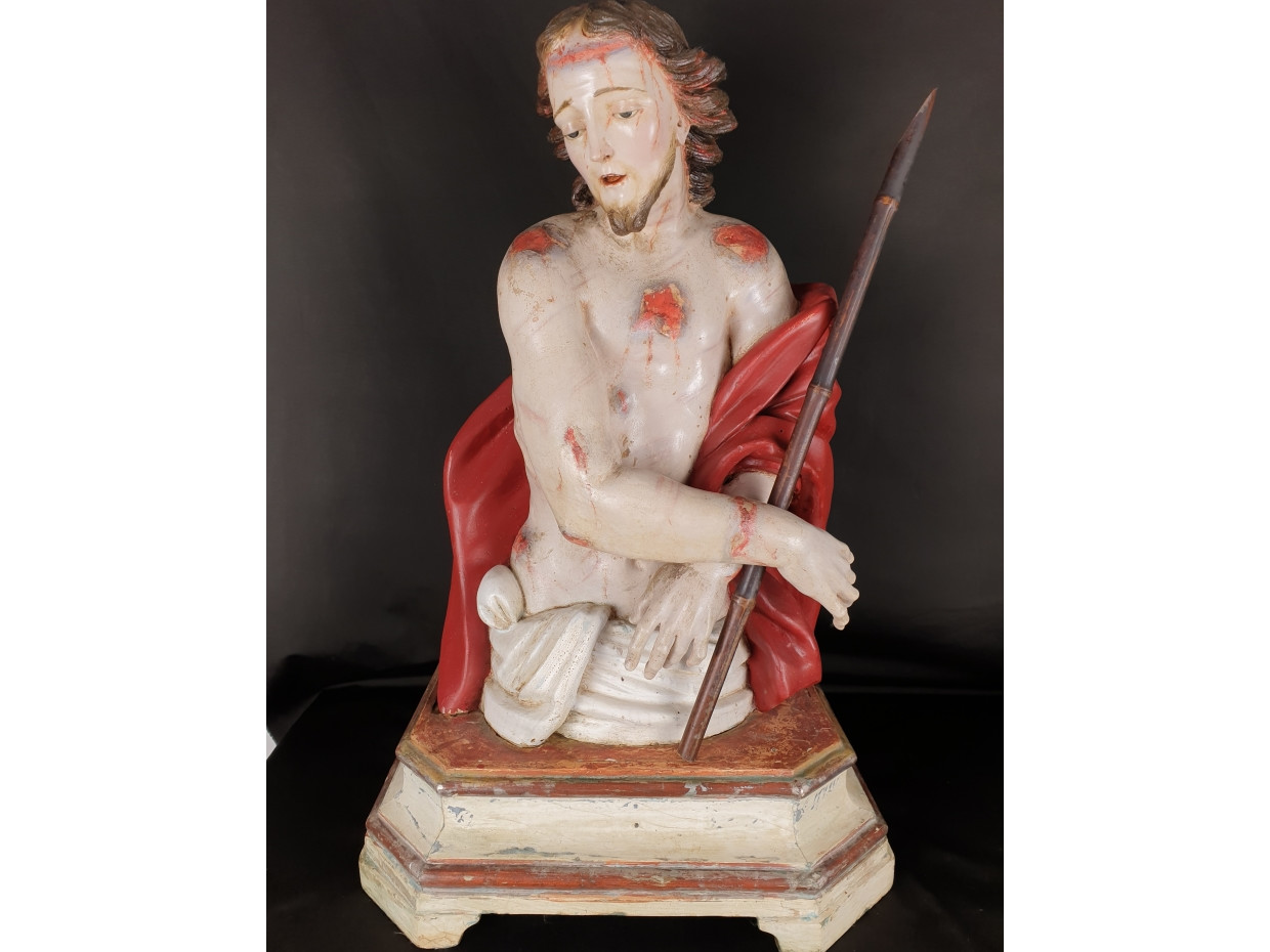 Ecce Homo in legno del 700 - Antichità Ioviero