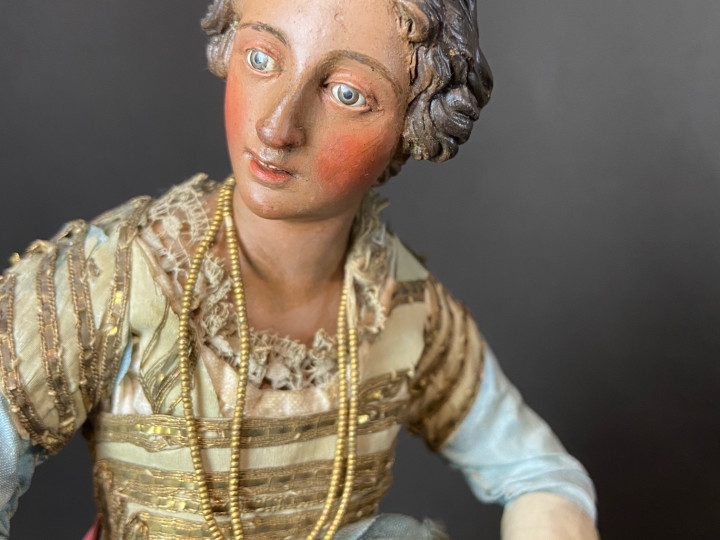 Pastore da presepe napoletano di popolana del 700 - Antichità Ioviero