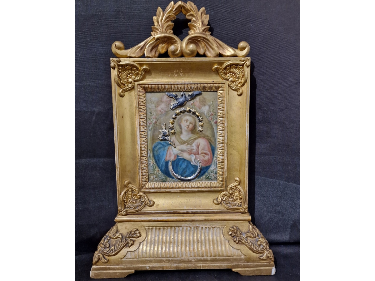 Madonna e cherubino dell'800- Antichità Ioviero