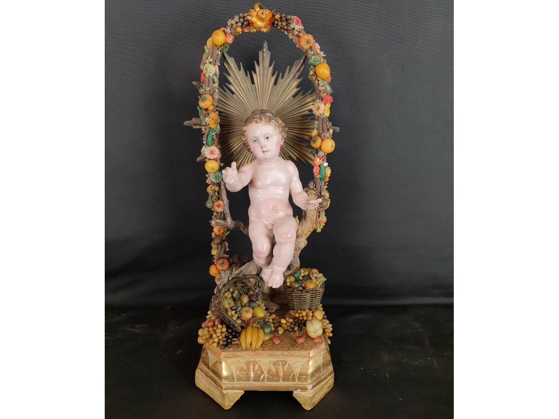 Bambino Gesù del XIX secolo, scultura napoletana - Antichità Ioviero