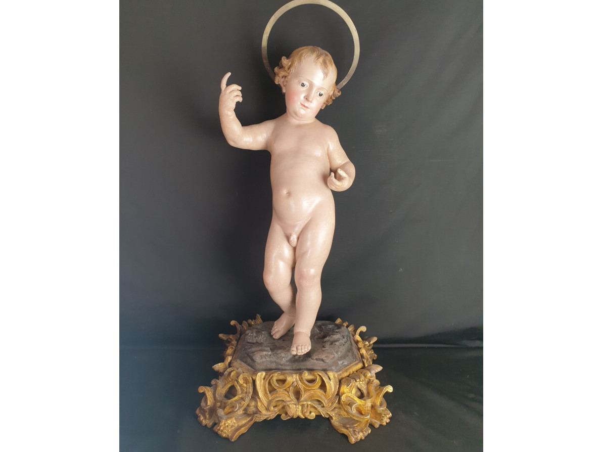 Bambino Gesù -scultura-napoletana del XVIII secolo - Antichità Ioviero