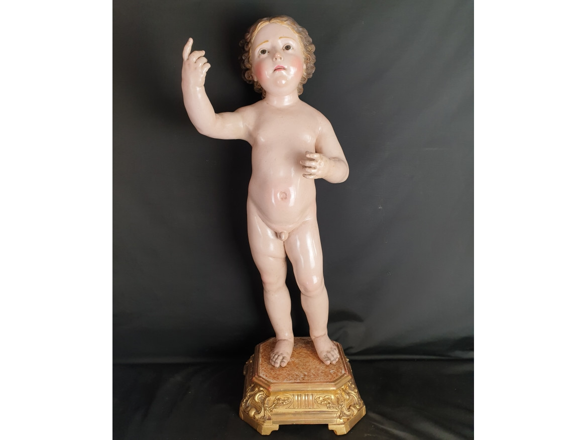 Bambino Gesù -scultura-napoletana del XVIII secolo - Antichità Ioviero