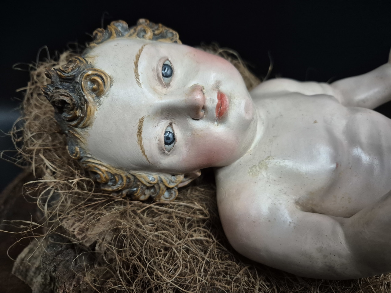 Bambino Gesù da bacio scultura del 800 napoletano - Antichità Ioviero