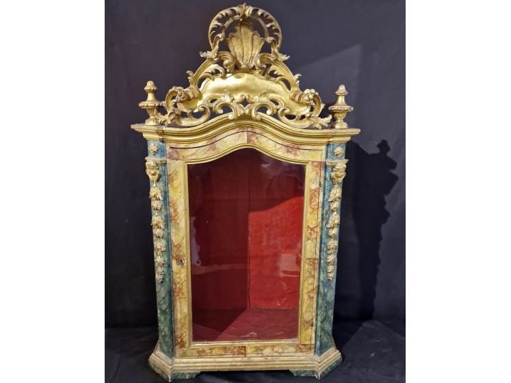 Teca in legno dorato e laccato - Antichità Ioviero