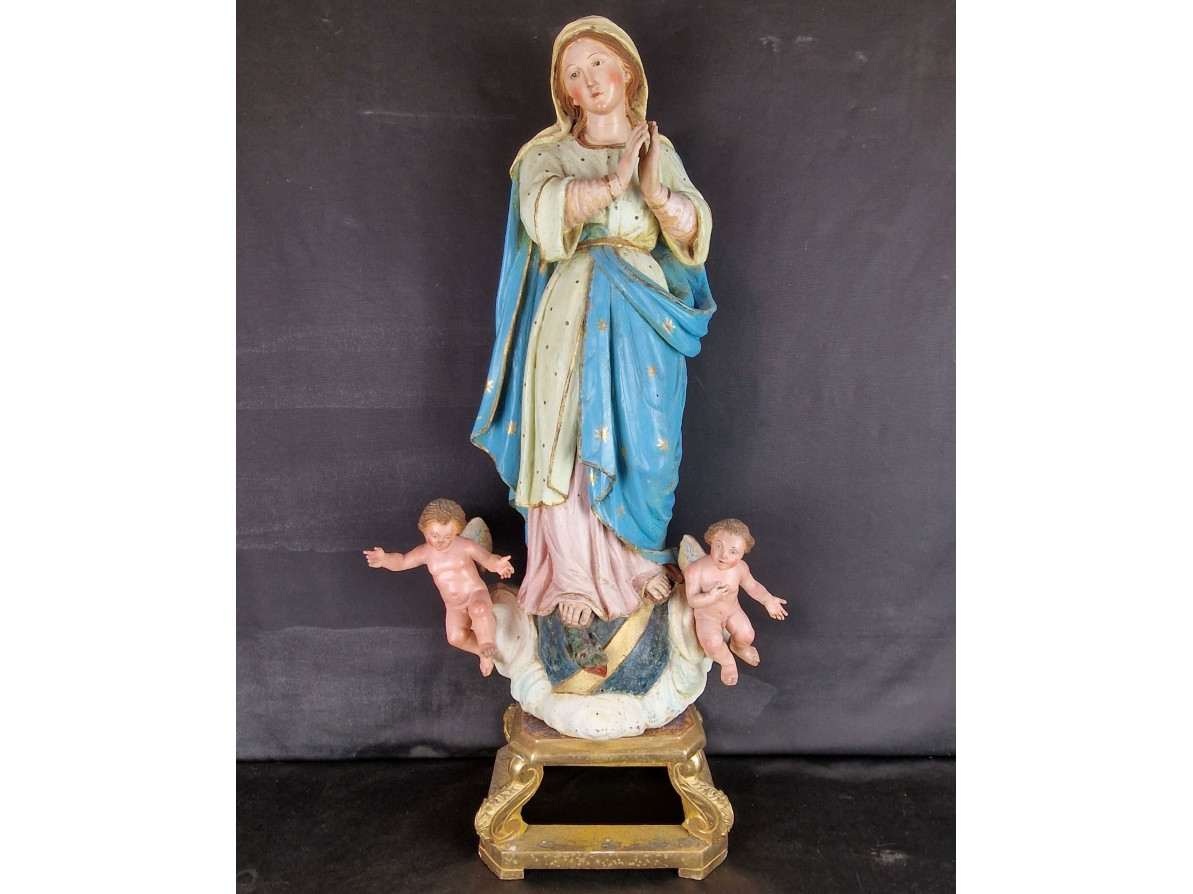 Madonna Immacolata lignea napoletana del 800- Antichità Ioviero