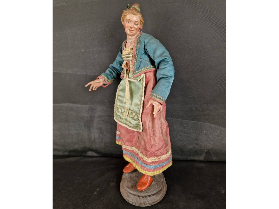 Giovane donna del presepe napoletano del 700- Antichità Ioviero