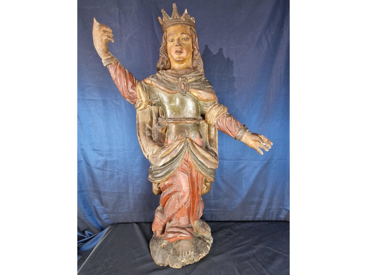 Santa scultura lignea del 600- Antichità Ioviero