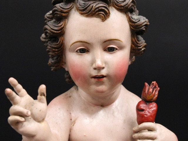 Bambino Benedicente scultura dell'800 napoletano - Antichità Ioviero