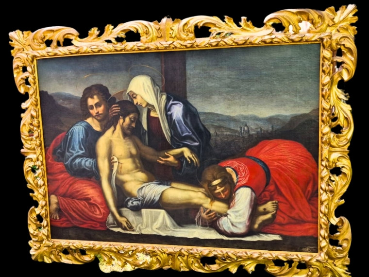 La deposizione, dipinto del xxv secoloe - Antichità Ioviero