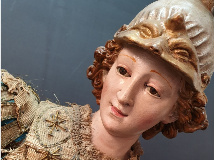 Scultura raffigurante San Michele Arcangelo - Antichità Ioviero