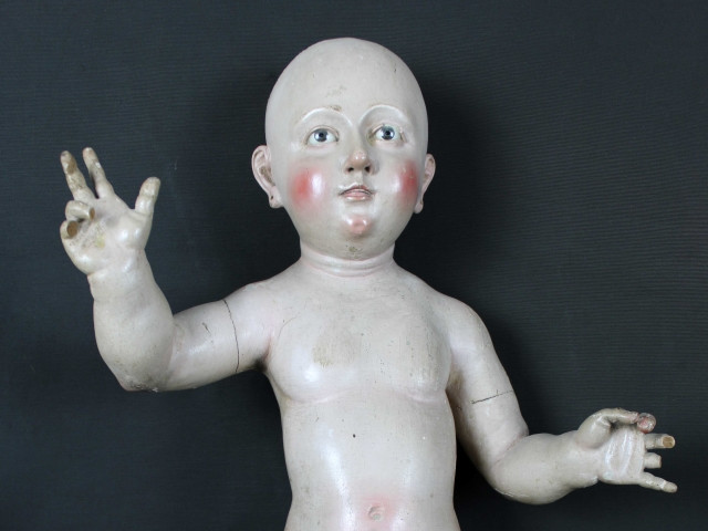 Scultura in legno di bambino-del-700 - Antichità Ioviero