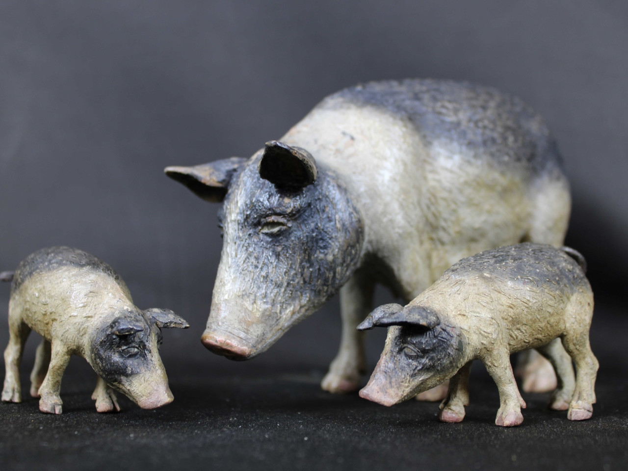 scrofa-maialini animali da presepe Napoli del 700 - Antichità Ioviero