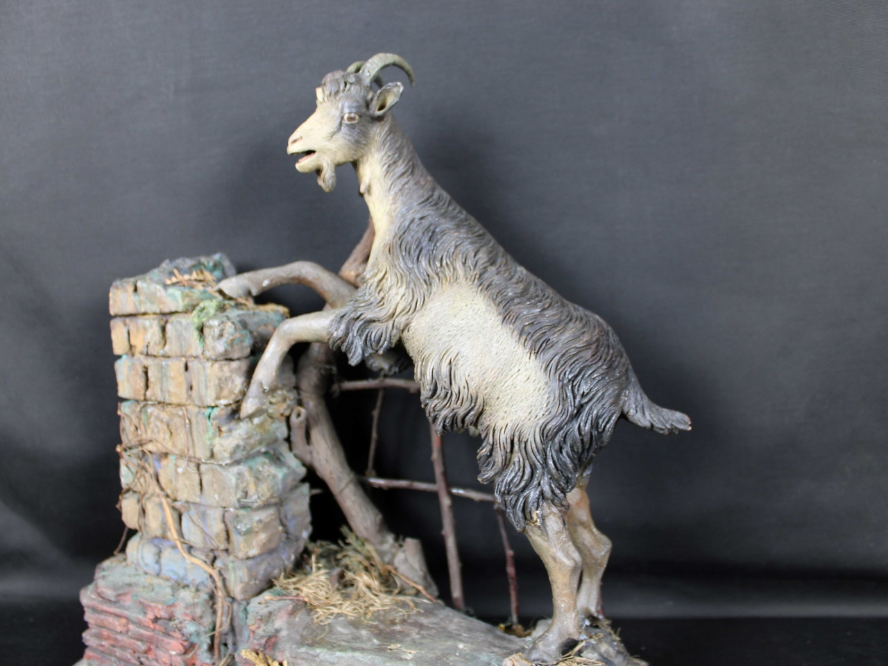 capra-rampante animale da presepe Napoli del 700 - Antichità Ioviero
